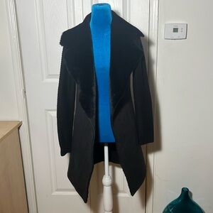 Stella + Lorenza Black Faux Fur Collar Jacket Small